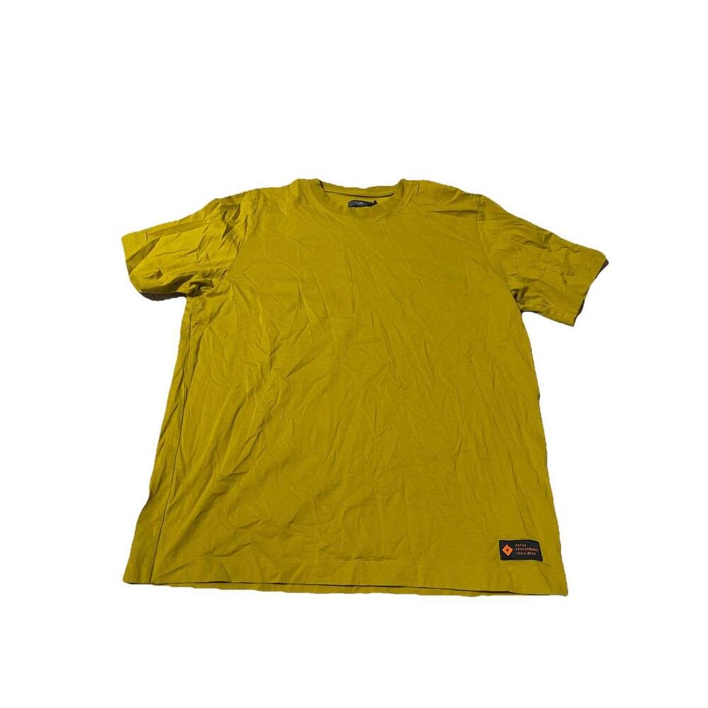 Rapha Logo T-Shirt Men's XL Mustard Austin Cycling Club Logo Short Sleeve H87